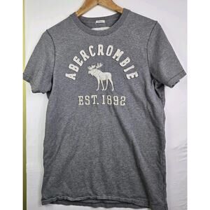 Y2K Abercrombie Fitch Muscle Mens Large T-shirt Moose In Gray